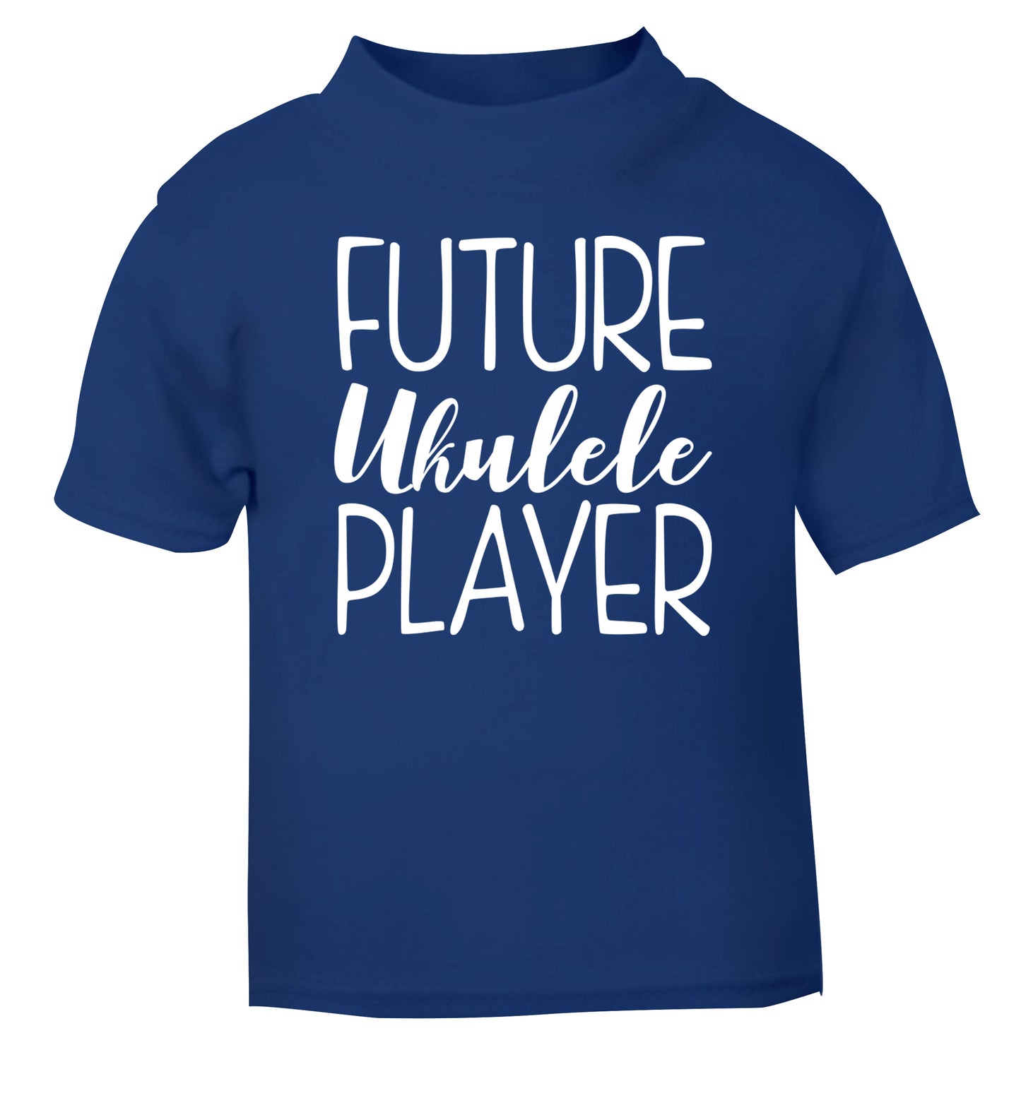 Future ukulele player blue Baby Toddler Tshirt 2 Years