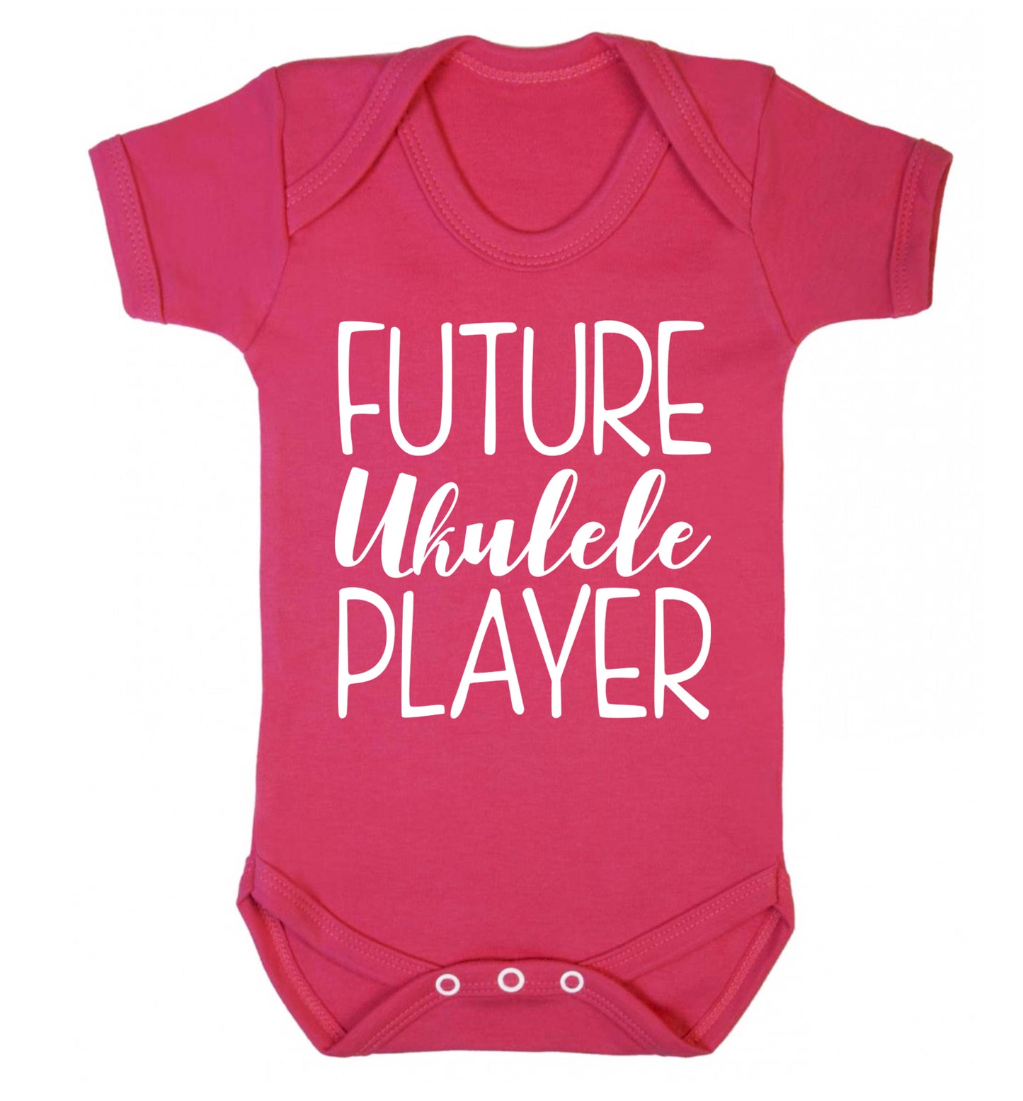 Future ukulele player Baby Vest dark pink 18-24 months