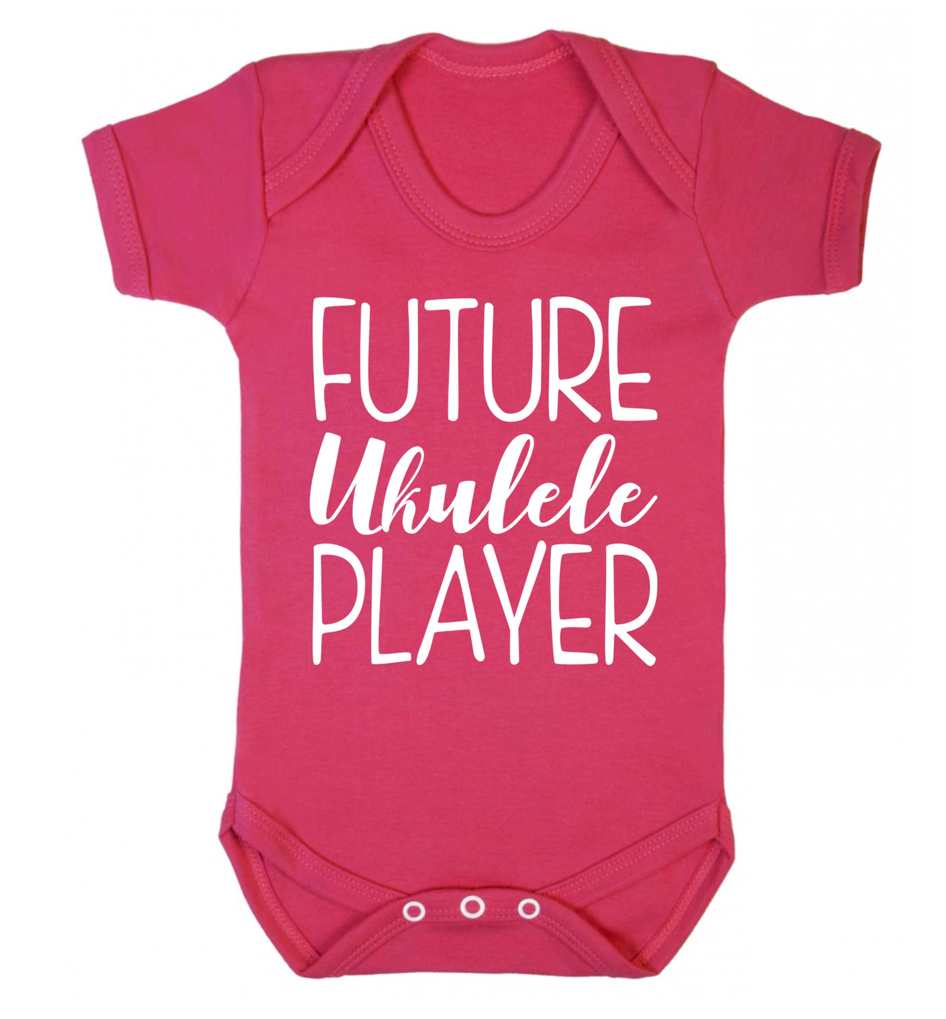 Future ukulele player Baby Vest dark pink 18-24 months