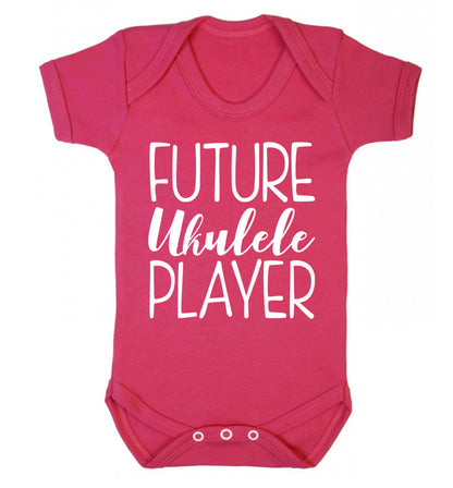 Future ukulele player Baby Vest dark pink 18-24 months