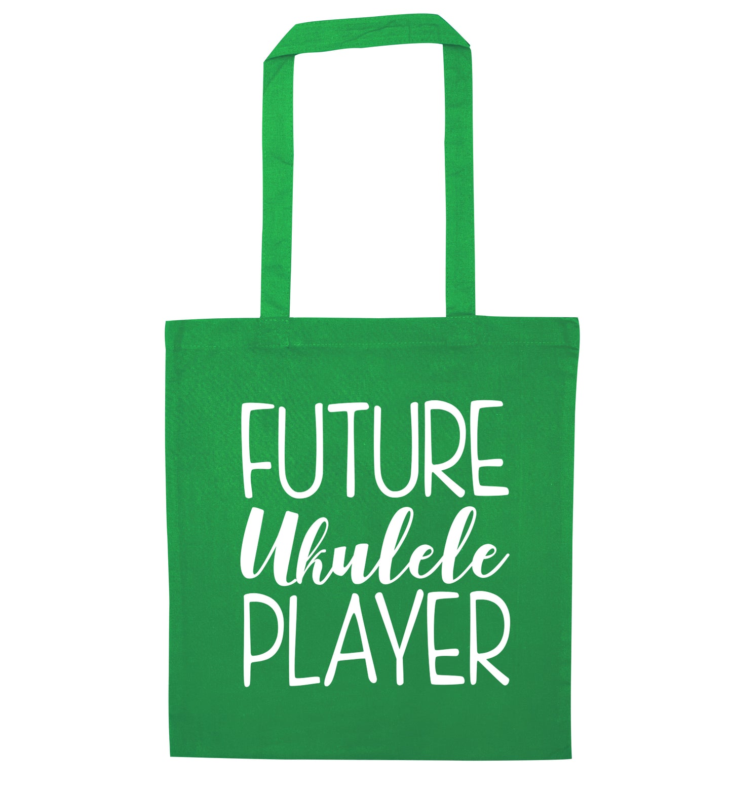 Future ukulele player green tote bag
