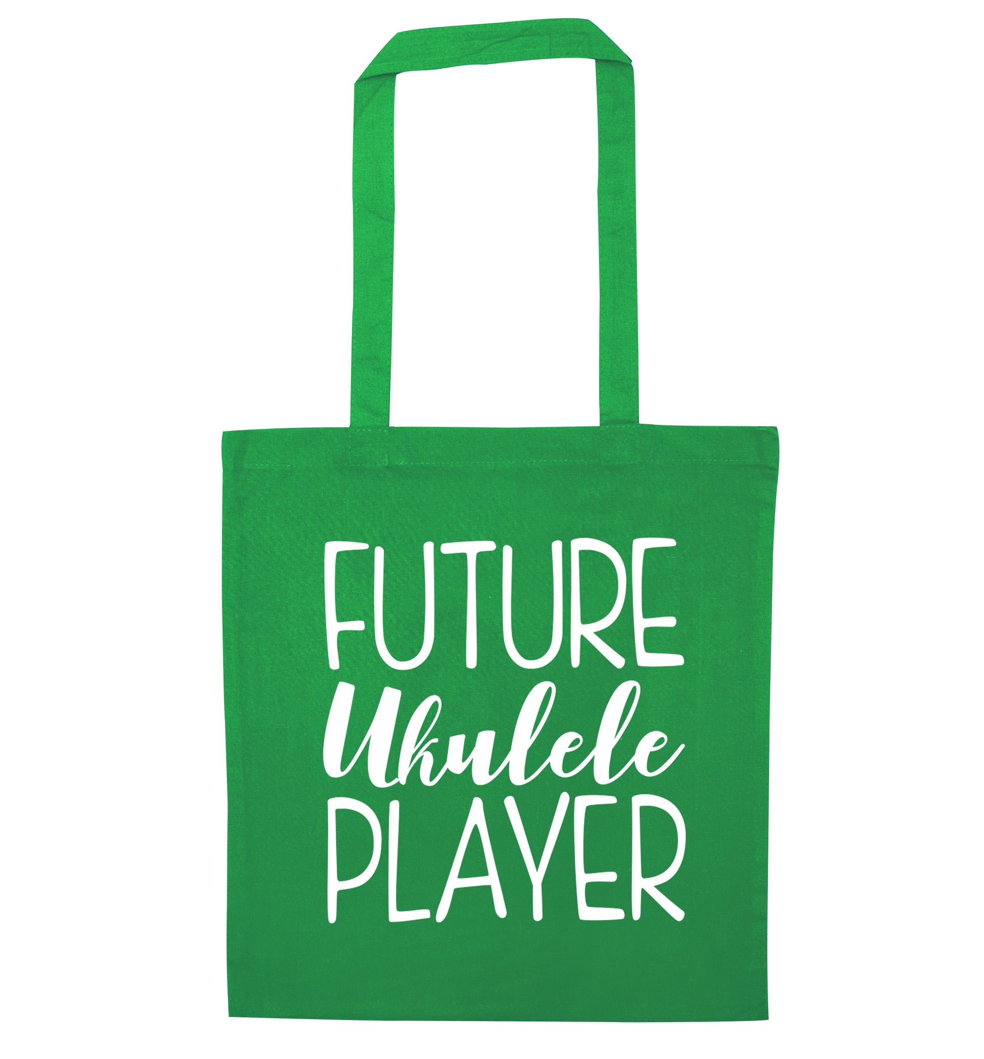 Future ukulele player green tote bag