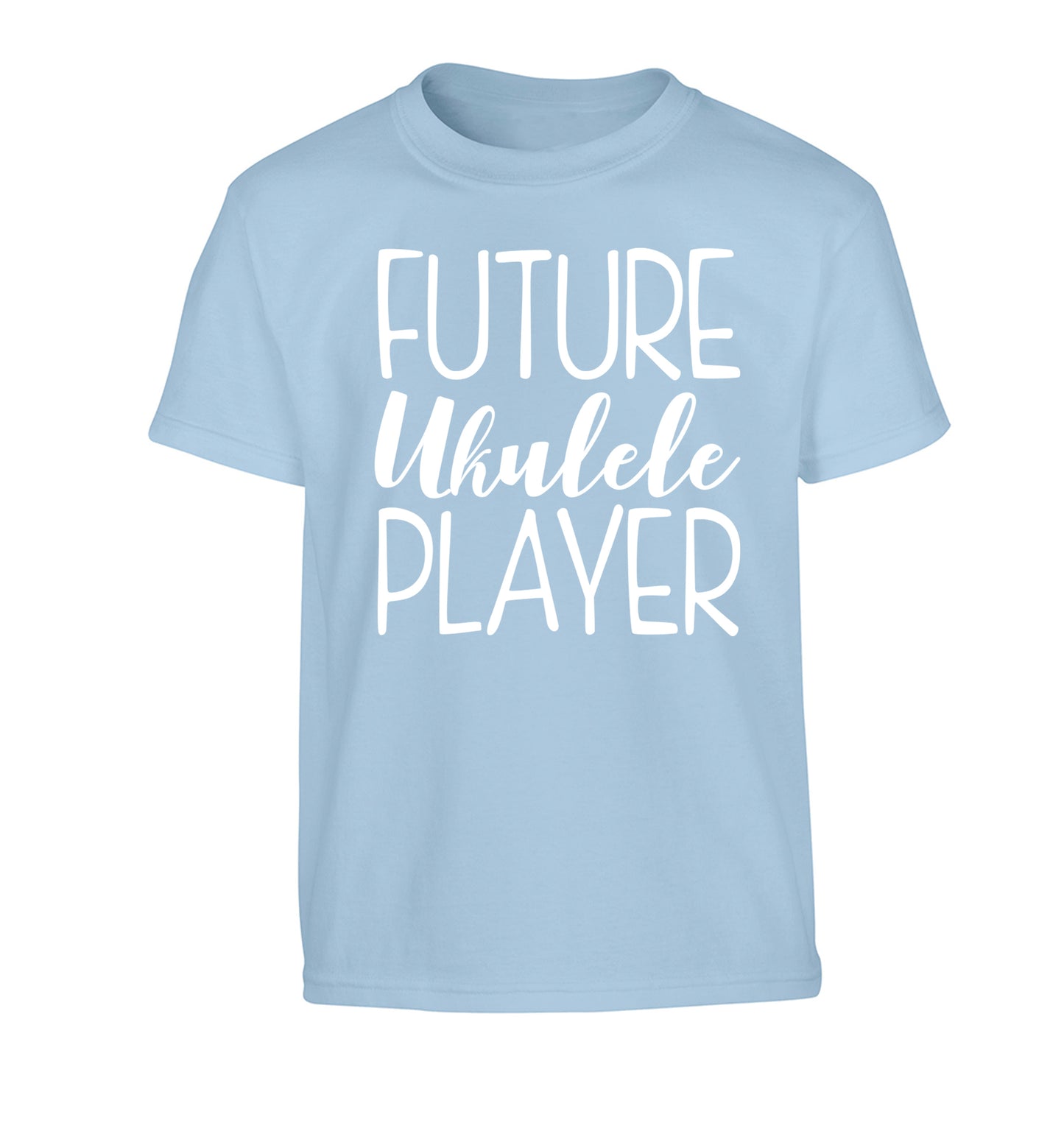 Future ukulele player Children's light blue Tshirt 12-14 Years