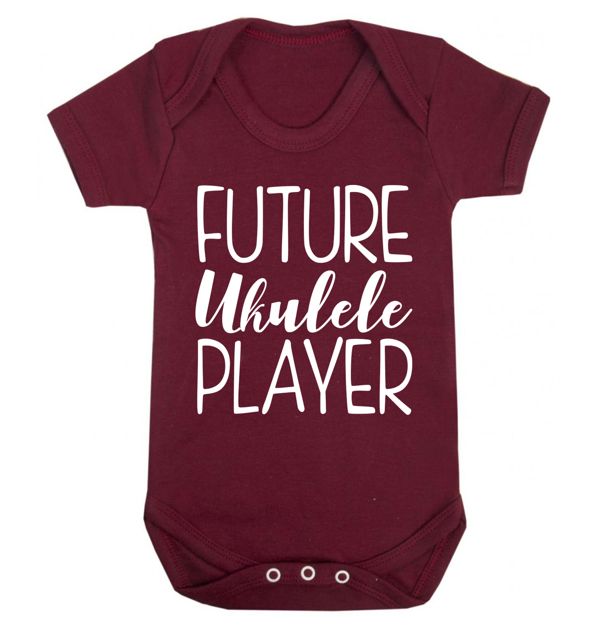 Future ukulele player Baby Vest maroon 18-24 months