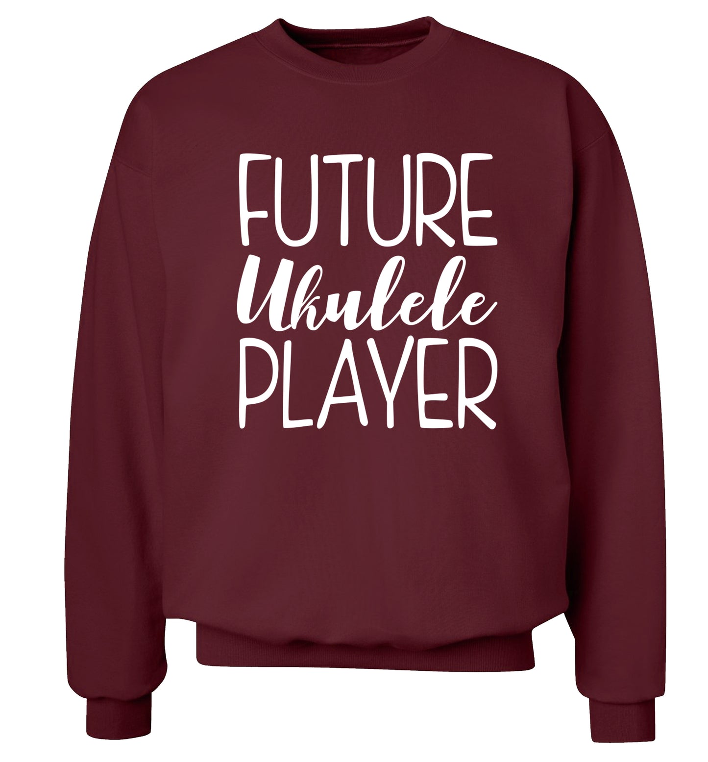 Future ukulele player Adult's unisex maroon Sweater 2XL