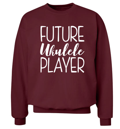 Future ukulele player Adult's unisex maroon Sweater 2XL