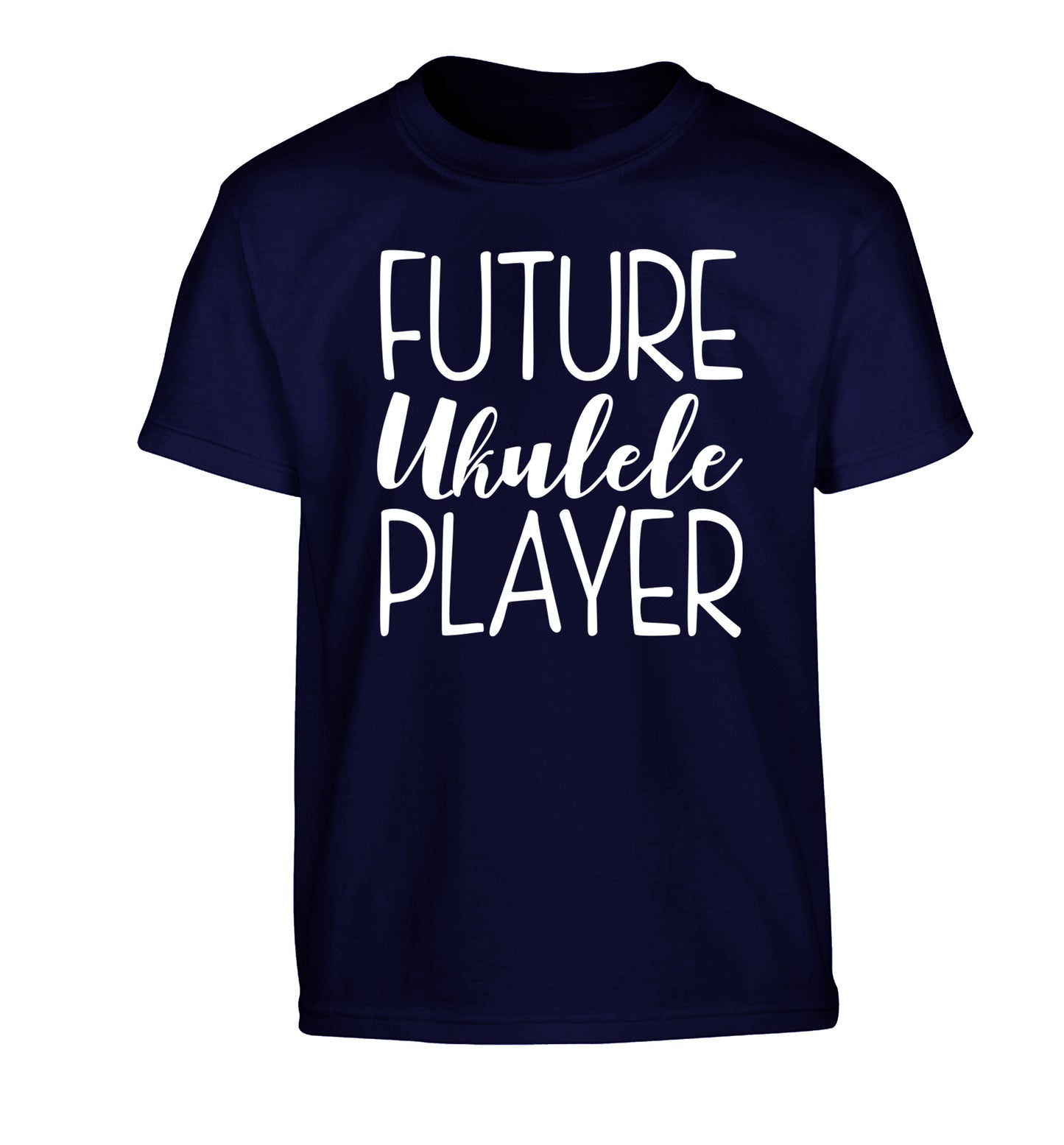 Future ukulele player Children's navy Tshirt 12-14 Years