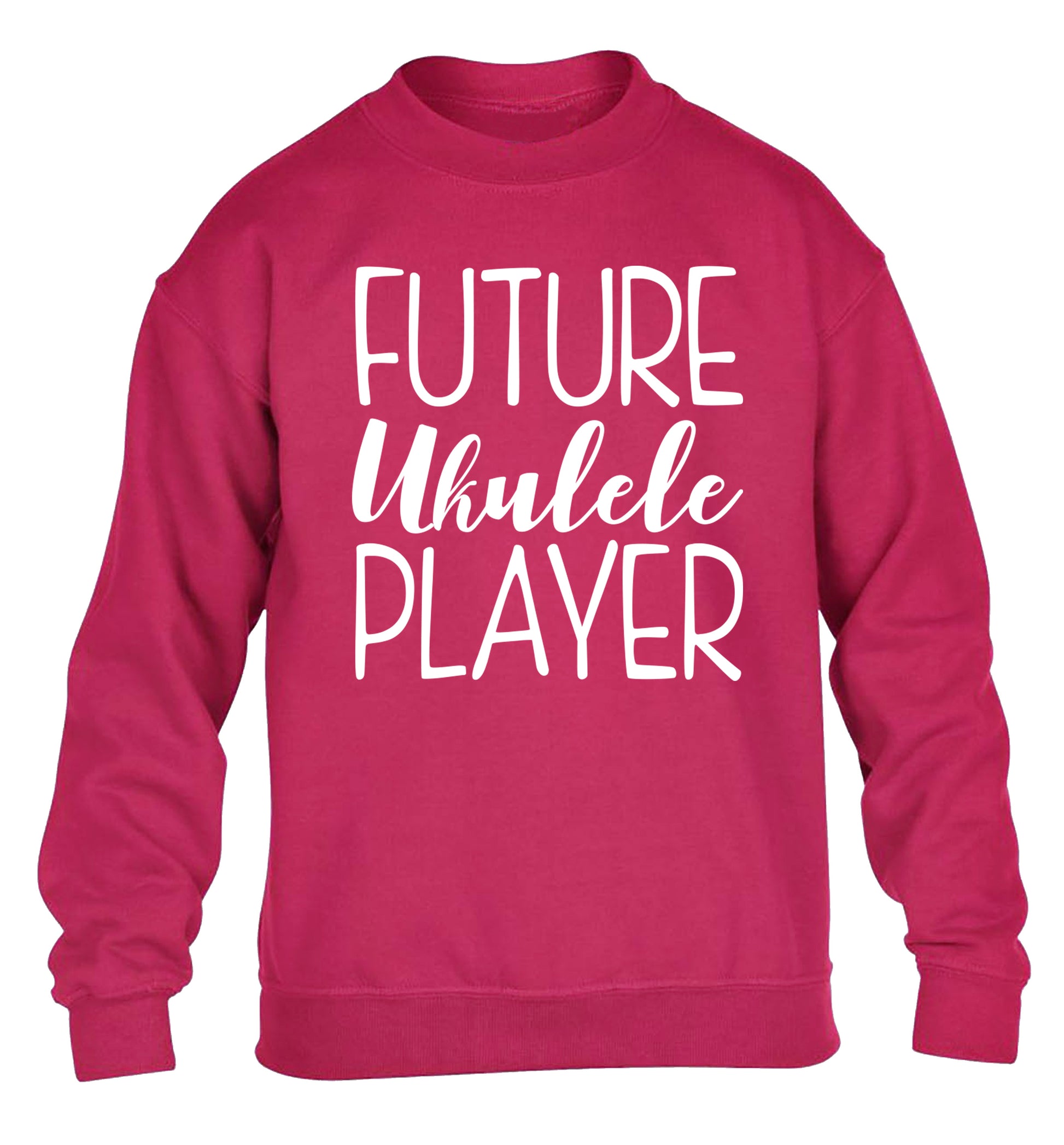 Future ukulele player children's pink sweater 12-14 Years