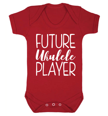 Future ukulele player Baby Vest red 18-24 months