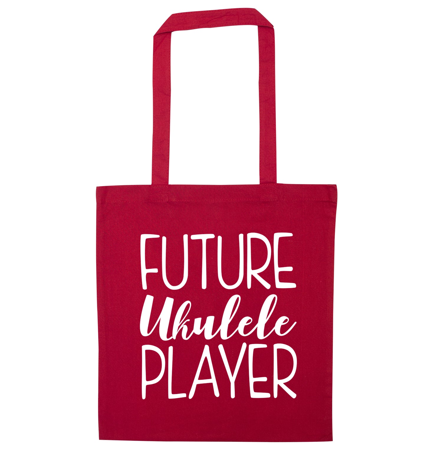 Future ukulele player red tote bag