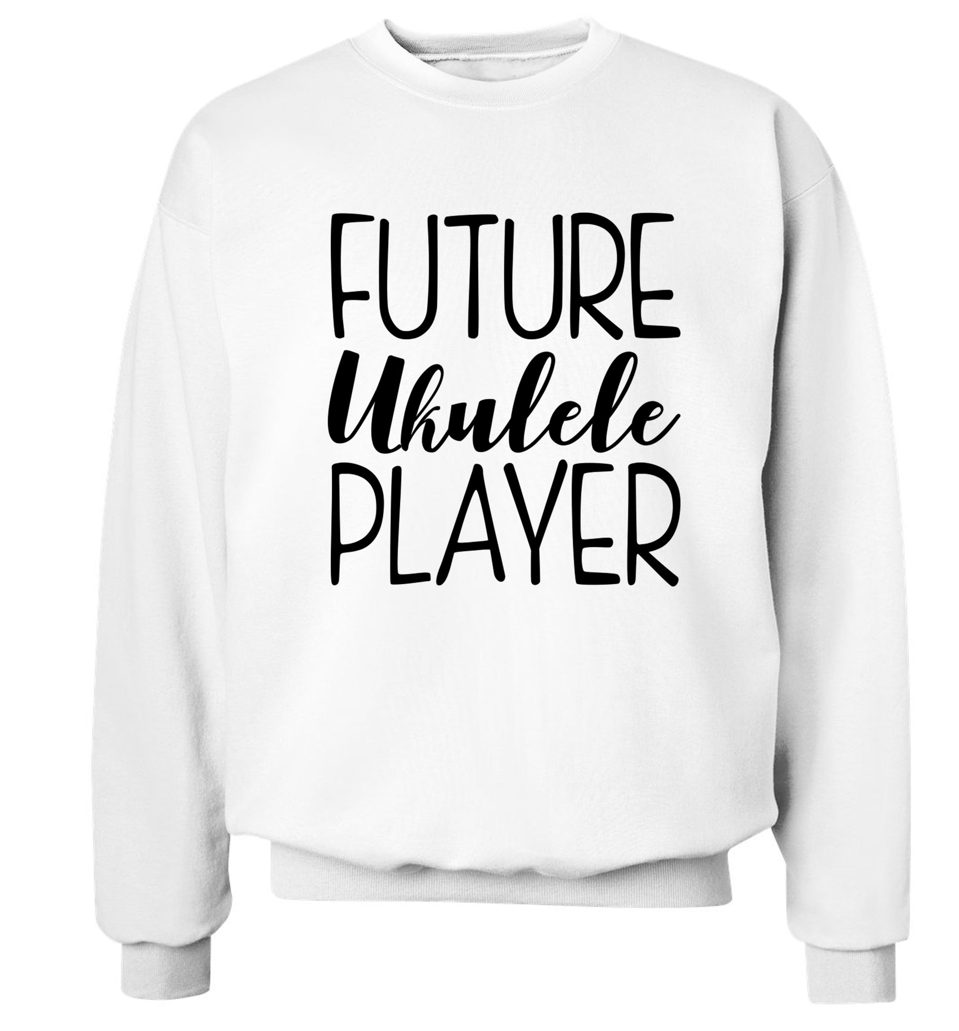 Future ukulele player Adult's unisex white Sweater 2XL