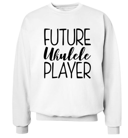 Future ukulele player Adult's unisex white Sweater 2XL