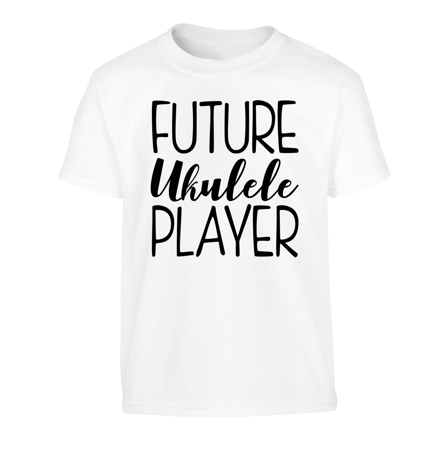 Future ukulele player Children's white Tshirt 12-14 Years