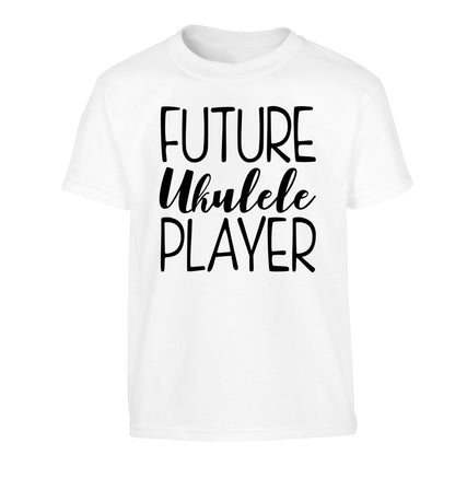 Future ukulele player Children's white Tshirt 12-14 Years