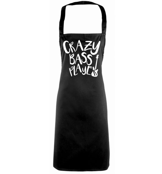 Crazy bass player black apron