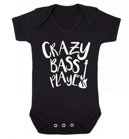 Crazy bass player Baby Vest black 18-24 months