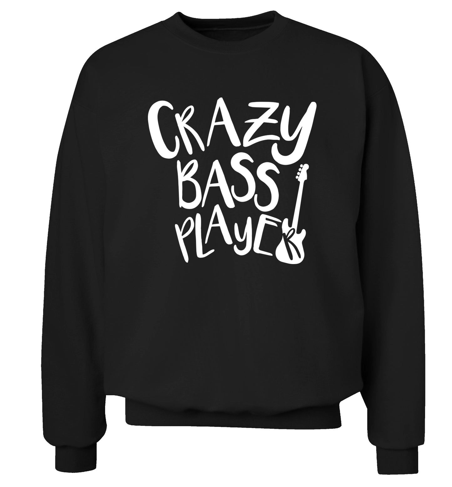 Crazy bass player Adult's unisex black Sweater 2XL