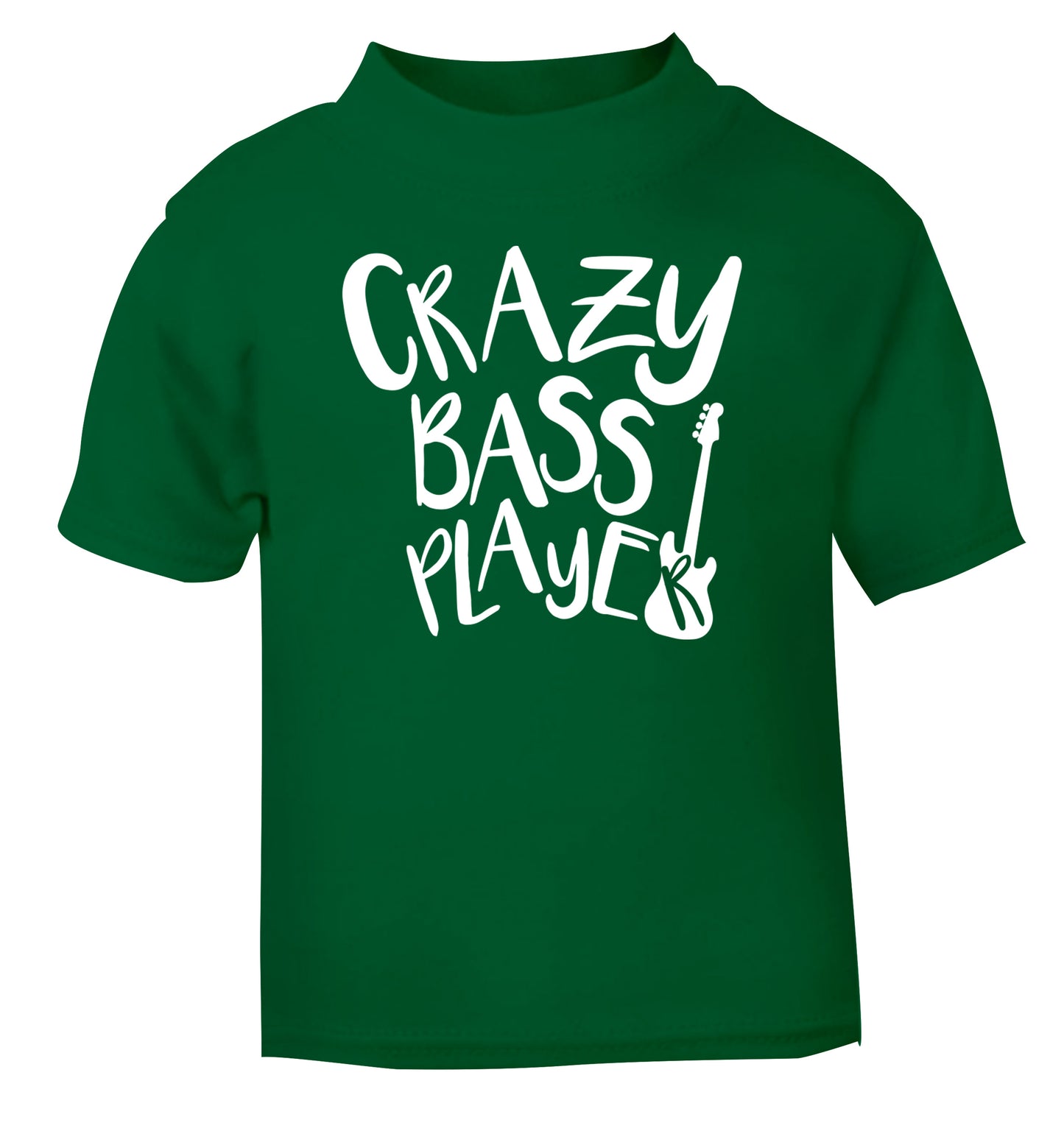 Crazy bass player green Baby Toddler Tshirt 2 Years