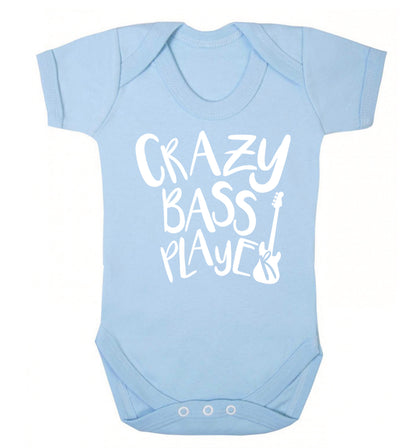 Crazy bass player Baby Vest pale blue 18-24 months