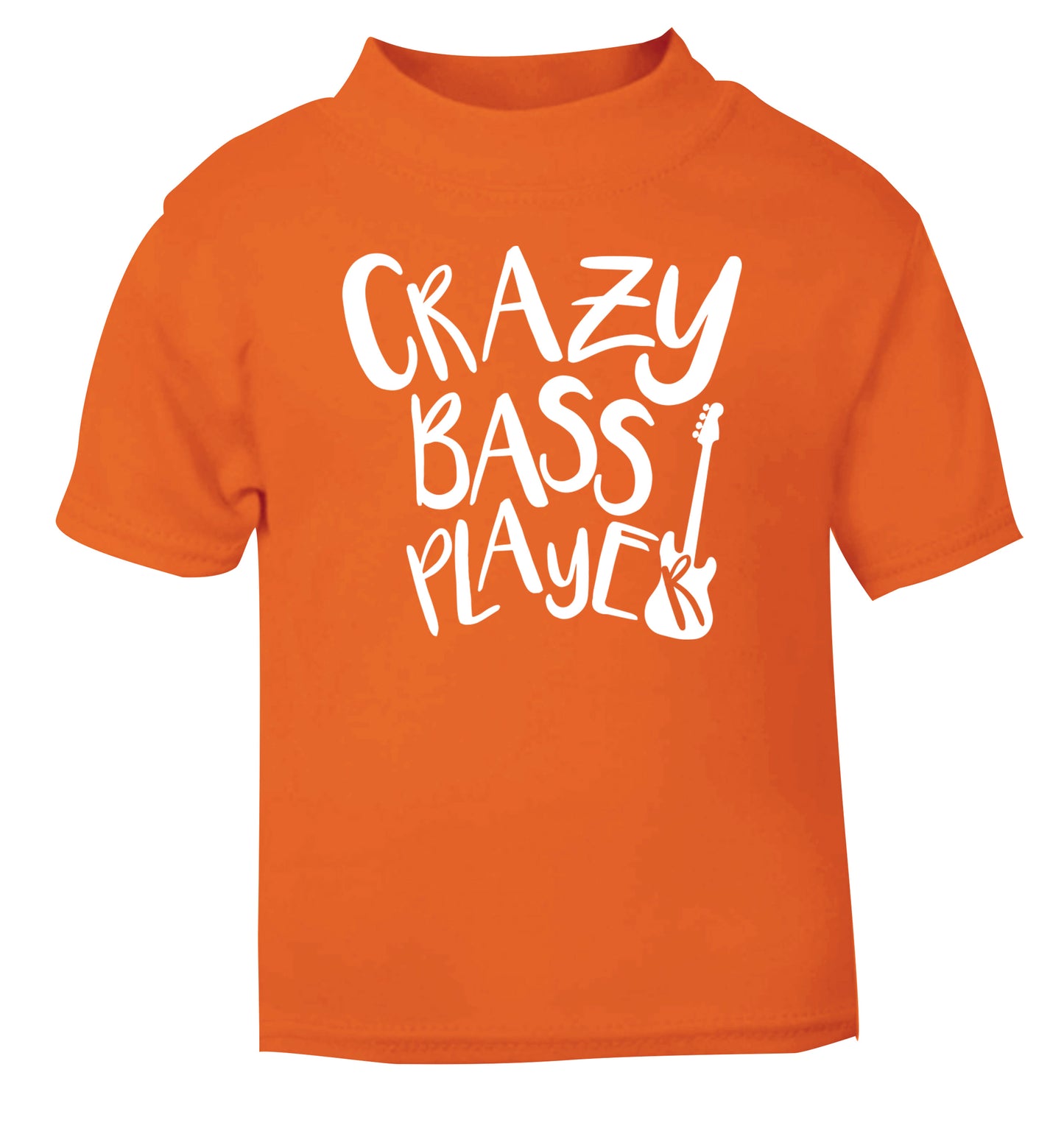 Crazy bass player orange Baby Toddler Tshirt 2 Years