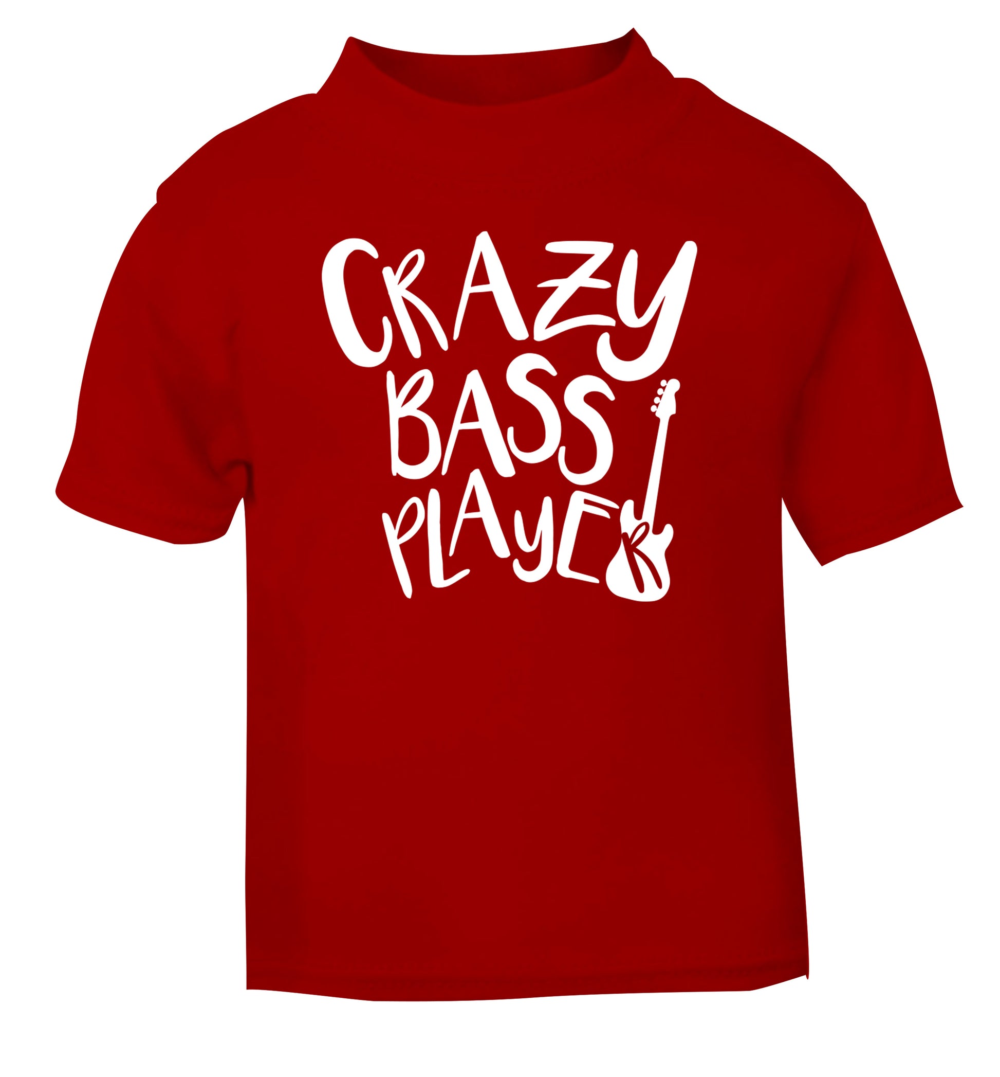 Crazy bass player red Baby Toddler Tshirt 2 Years
