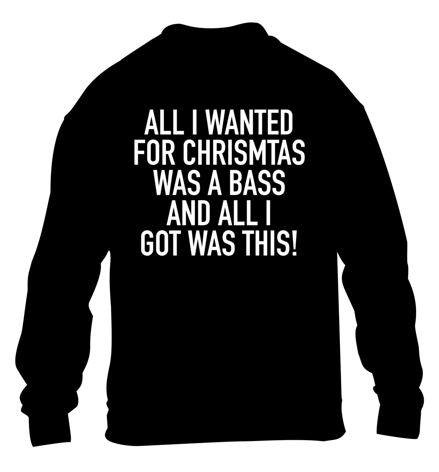 All I wanted for Christmas was a bass and all I got was this children's black sweater 12-14 Years