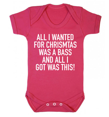 All I wanted for Christmas was a bass and all I got was this Baby Vest dark pink 18-24 months