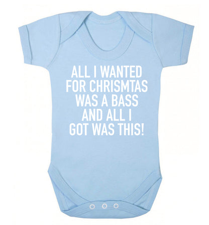 All I wanted for Christmas was a bass and all I got was this Baby Vest pale blue 18-24 months