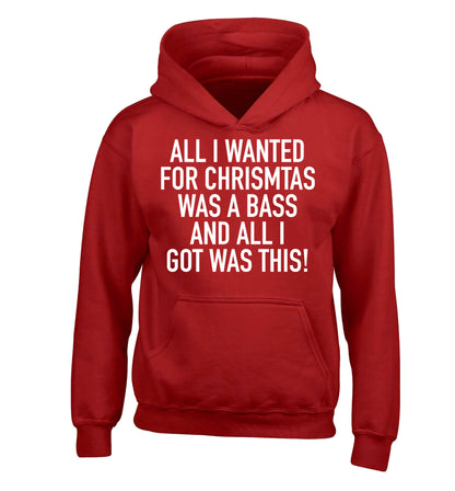 All I wanted for Christmas was a bass and all I got was this children's red hoodie 12-14 Years