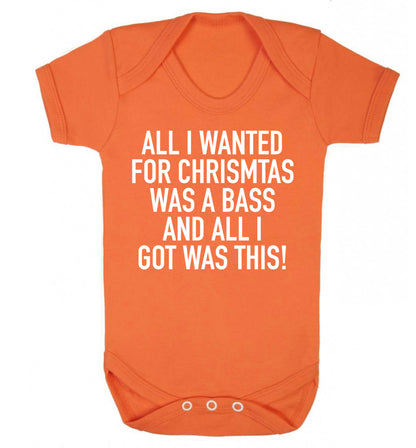 All I wanted for Christmas was a bass and all I got was this Baby Vest orange 18-24 months