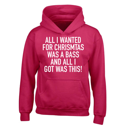 All I wanted for Christmas was a bass and all I got was this children's pink hoodie 12-14 Years