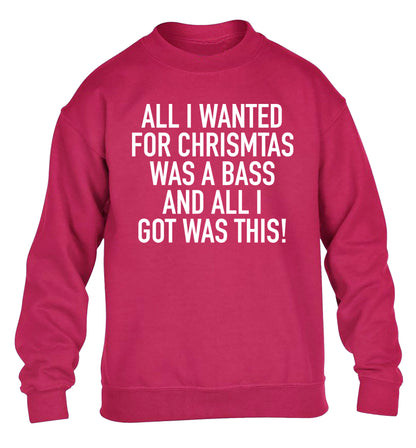 All I wanted for Christmas was a bass and all I got was this children's pink sweater 12-14 Years