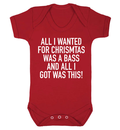 All I wanted for Christmas was a bass and all I got was this Baby Vest red 18-24 months