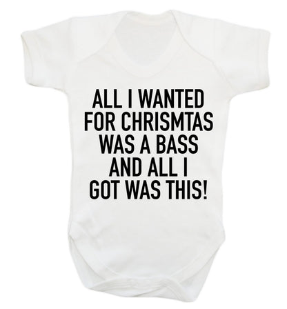 All I wanted for Christmas was a bass and all I got was this Baby Vest white 18-24 months