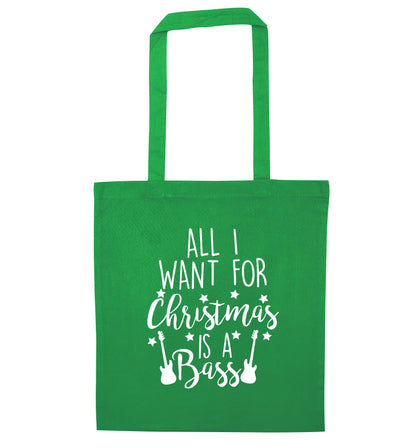 All I want for Christmas is a bass green tote bag