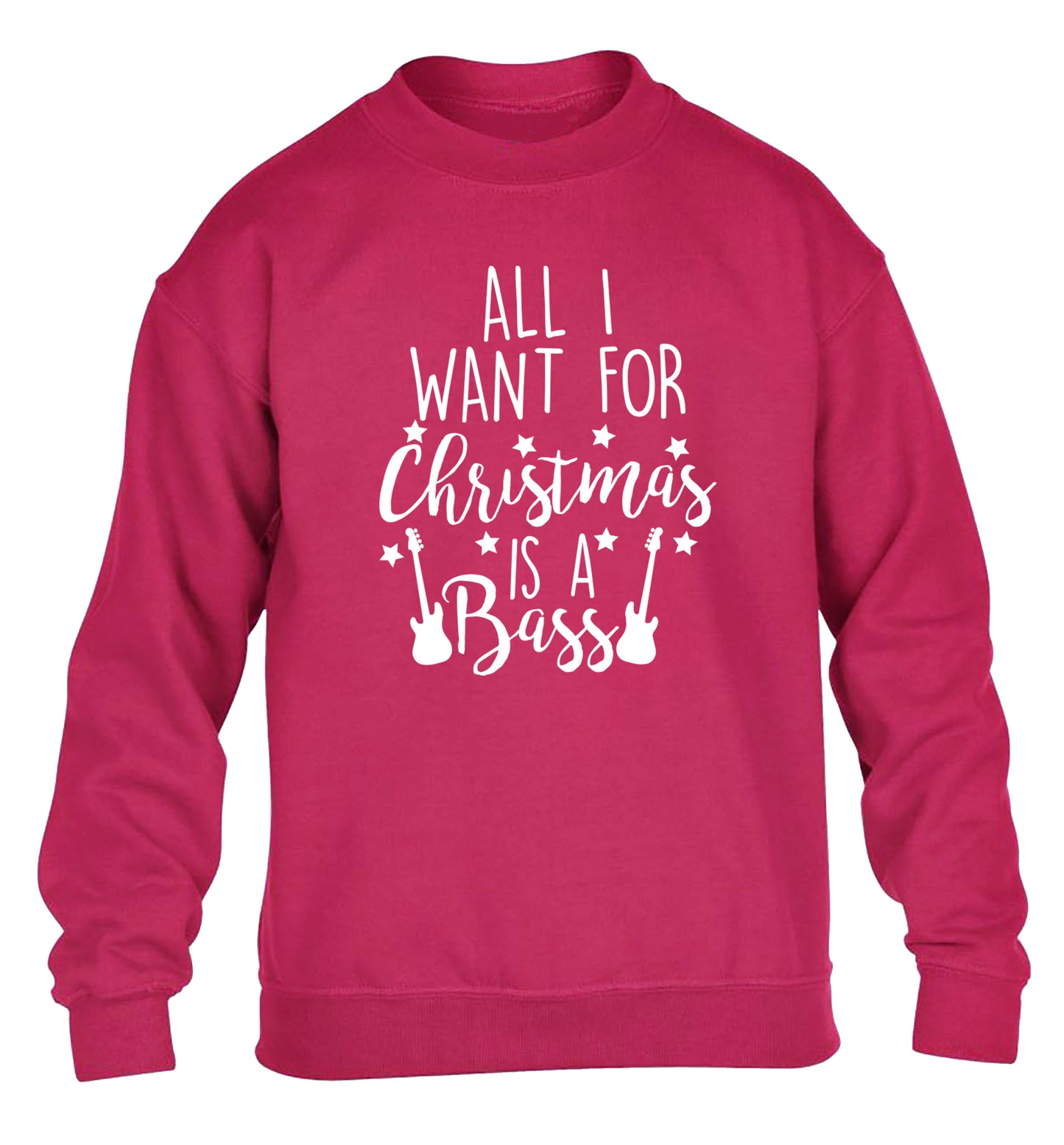 All I want for Christmas is a bass children's pink sweater 12-14 Years