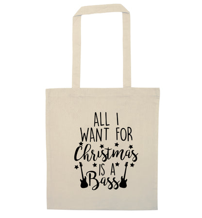 All I want for Christmas is a bass natural tote bag