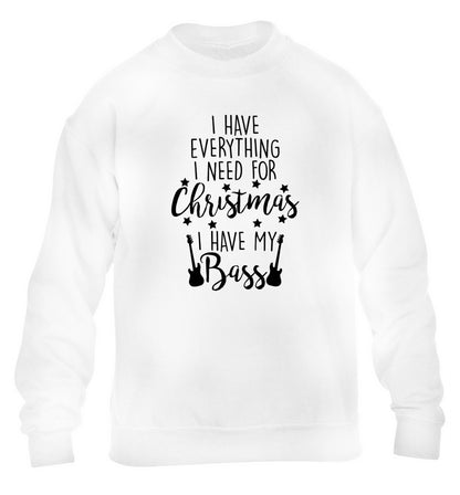 I have everything I need for Christmas I have my bass children's white sweater 12-14 Years