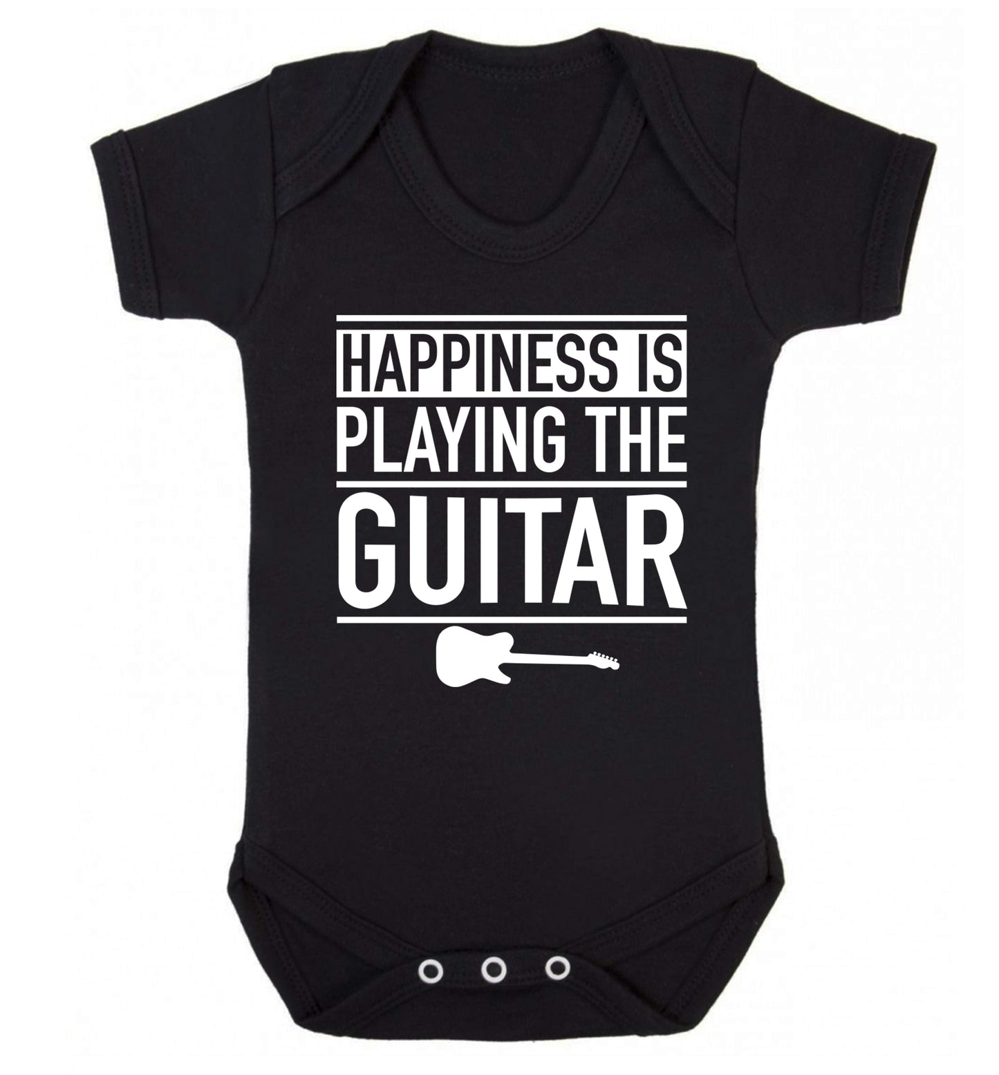 Happines is playing the guitar Baby Vest black 18-24 months