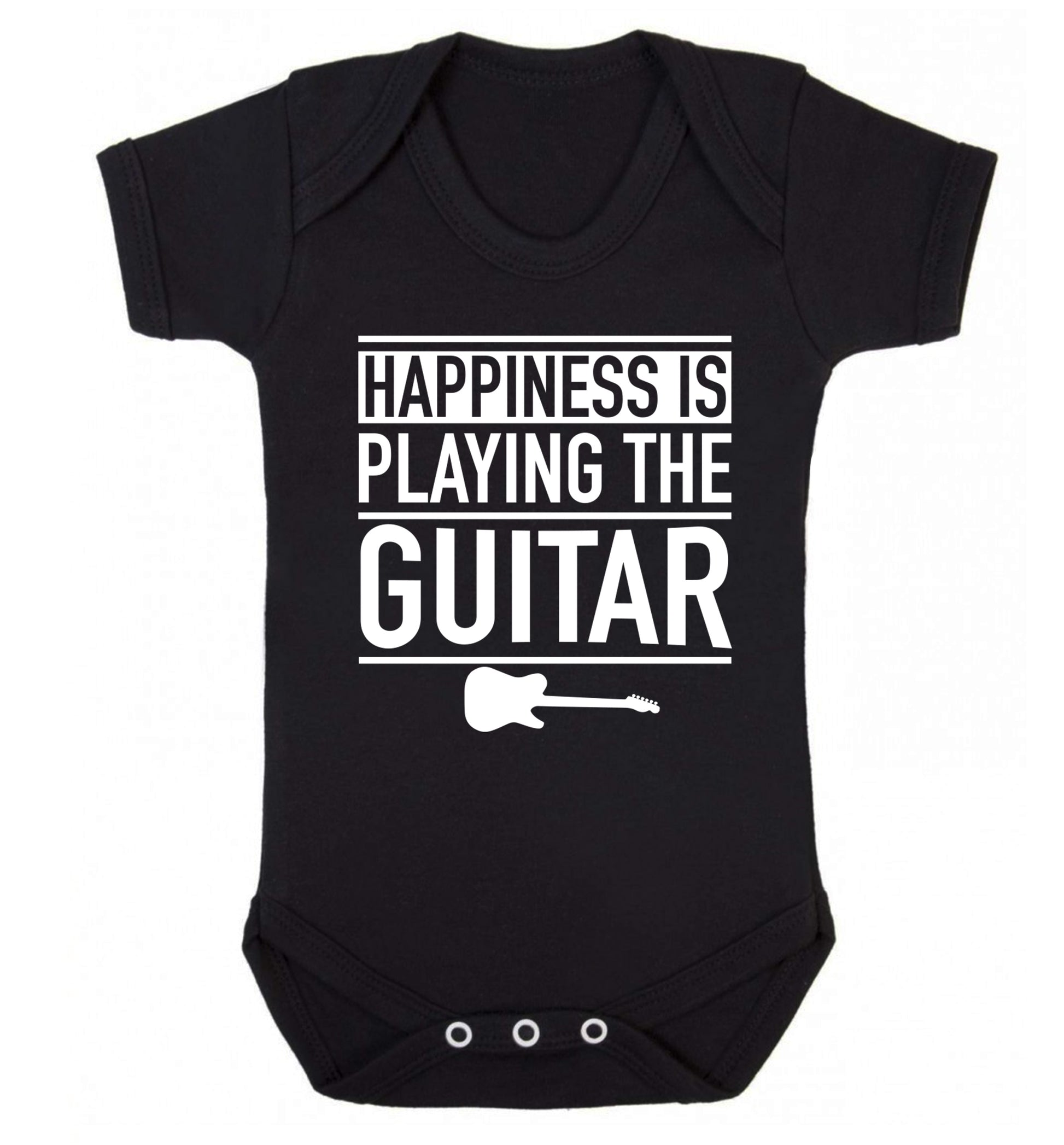 Happines is playing the guitar Baby Vest black 18-24 months