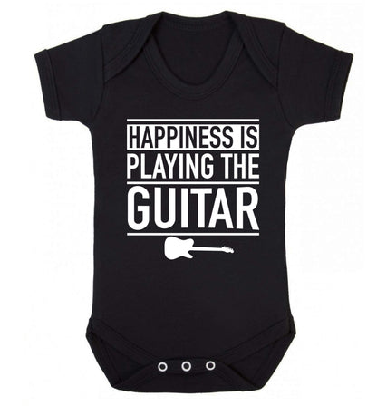 Happines is playing the guitar Baby Vest black 18-24 months