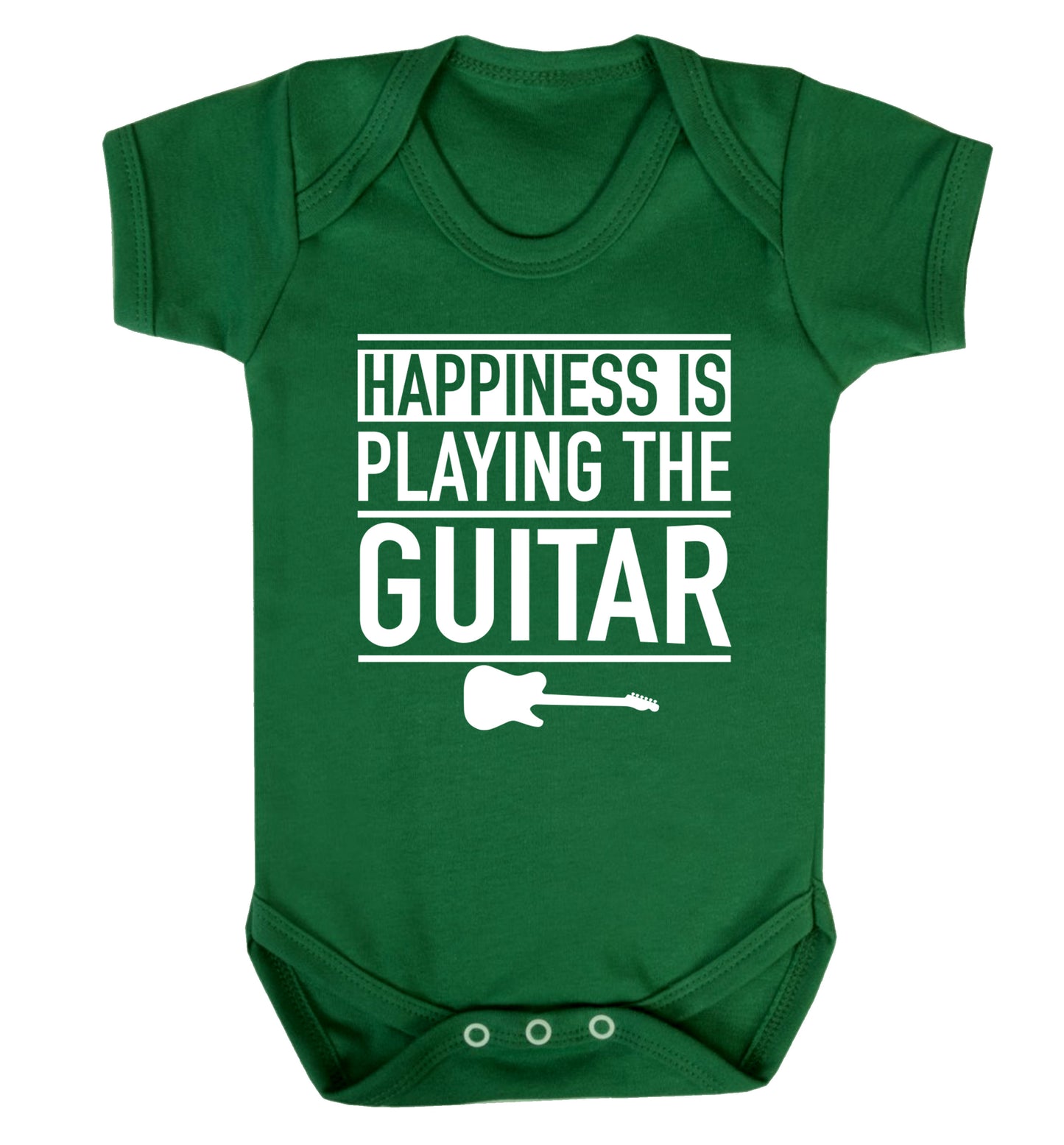 Happines is playing the guitar Baby Vest green 18-24 months