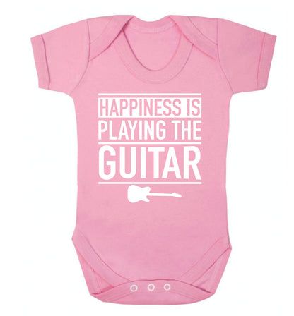 Happines is playing the guitar Baby Vest pale pink 18-24 months