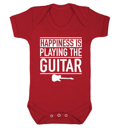 Happines is playing the guitar Baby Vest red 18-24 months