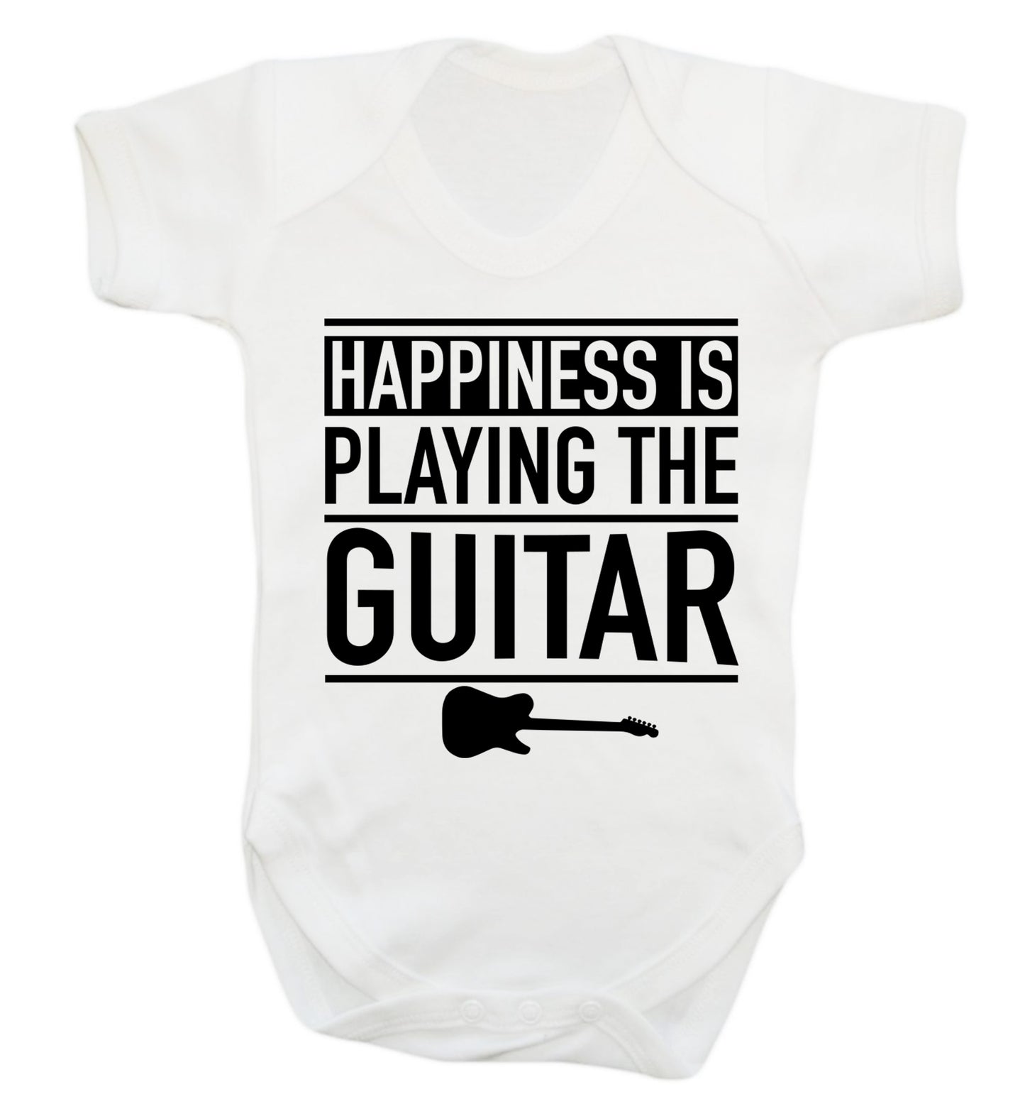 Happines is playing the guitar Baby Vest white 18-24 months
