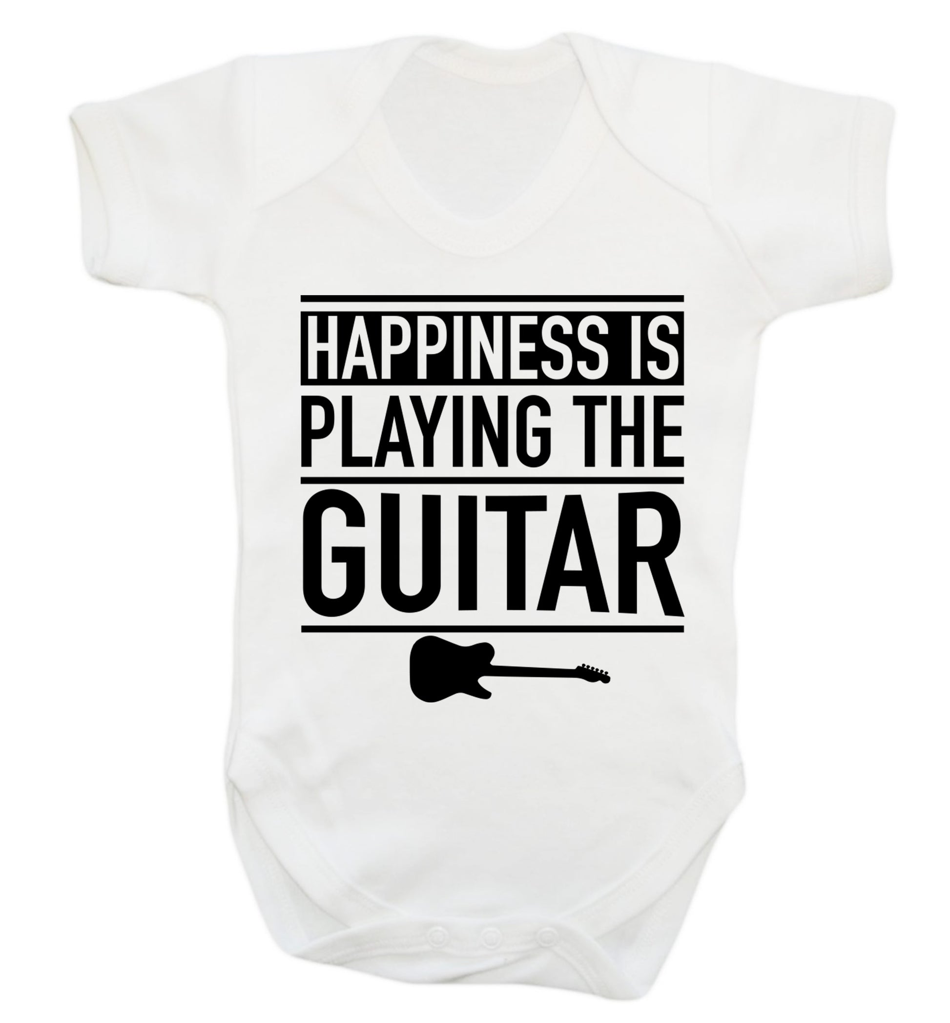 Happines is playing the guitar Baby Vest white 18-24 months