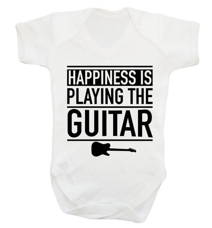 Happines is playing the guitar Baby Vest white 18-24 months