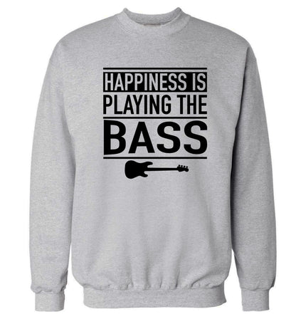 Happines is playing the bass Adult's unisex grey Sweater 2XL