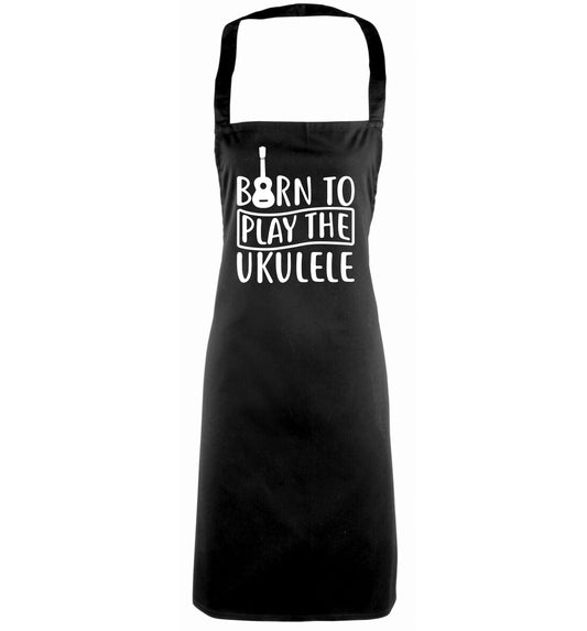 Born to play the ukulele black apron