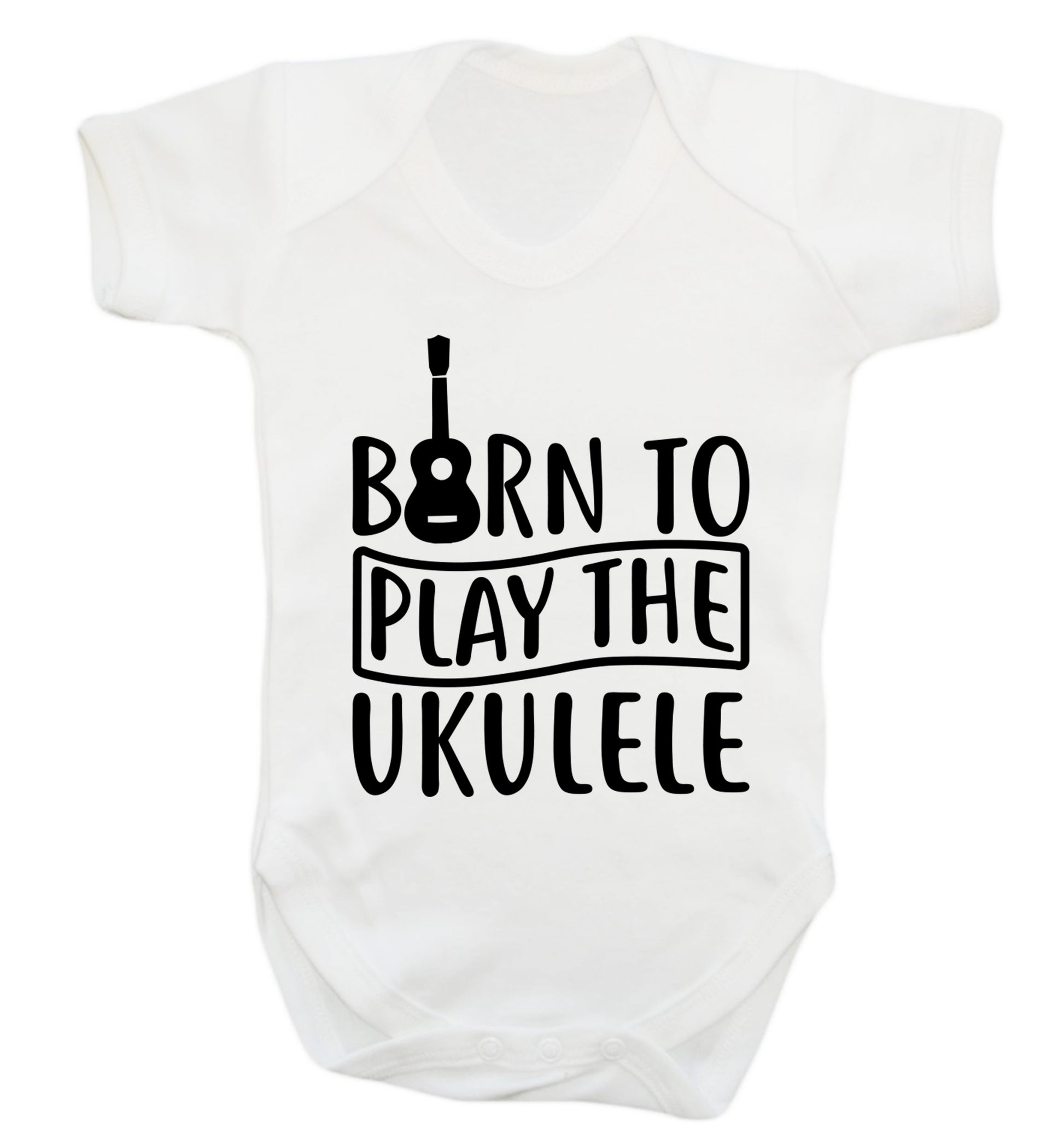 Born to play the ukulele Baby Vest white 18-24 months